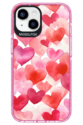 Water Painted Heart - Apple iPhone 14