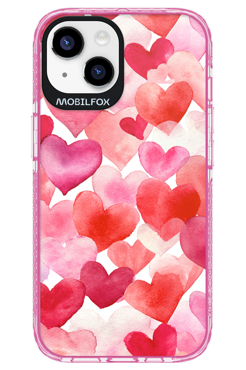 Water Painted Heart - Apple iPhone 14