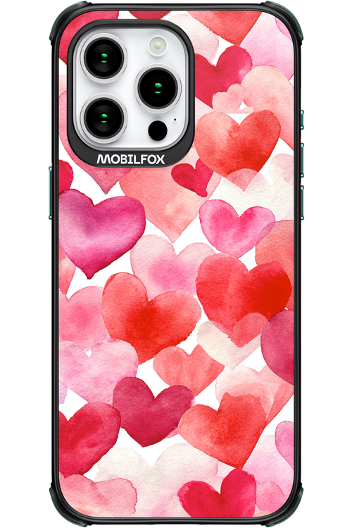 Water Painted Heart - Apple iPhone 15 Pro Max