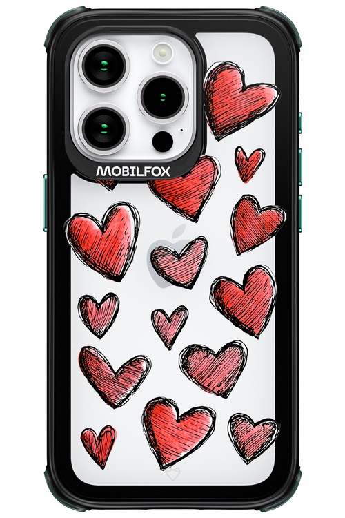 Red Love Transparent - Apple iPhone 15 Pro