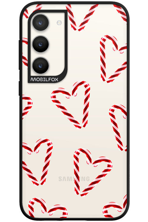 Candy Cane Hearts - Samsung Galaxy S23 Plus