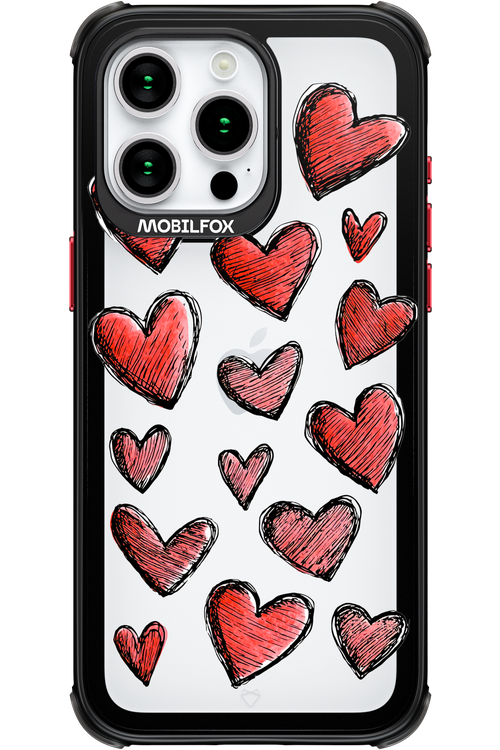 Red Love Transparent - Apple iPhone 15 Pro Max