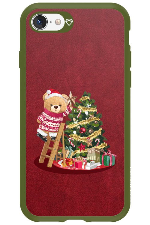 Christmas Bear (Burgundy) - Apple iPhone SE 2022
