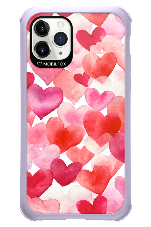 Water Painted Heart - Apple iPhone 11 Pro