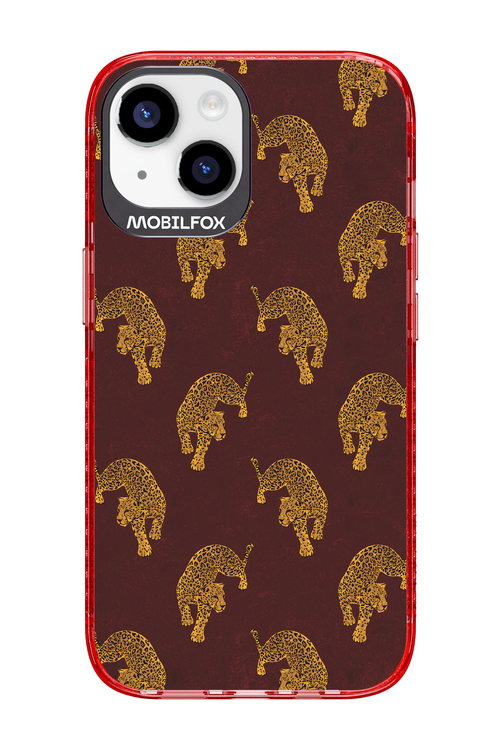 Burgundy Leopard Pattern - Apple iPhone 14