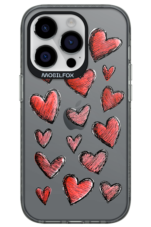 Red Love Transparent - Apple iPhone 14 Pro