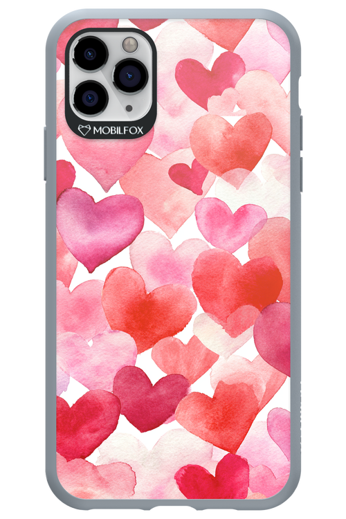Water Painted Heart - Apple iPhone 11 Pro Max
