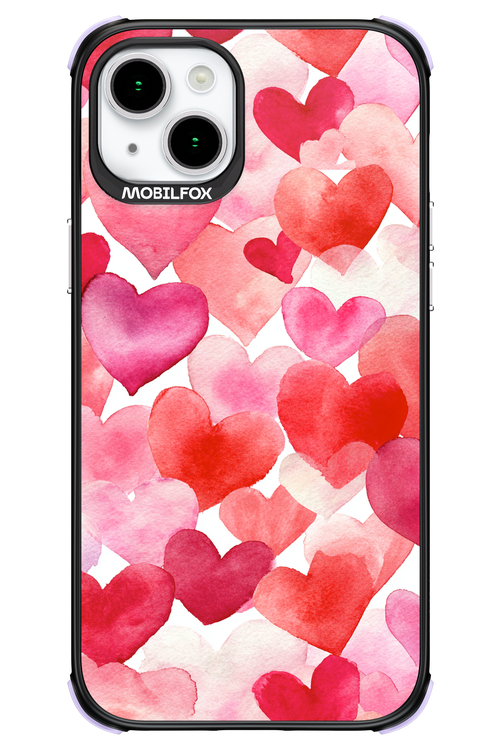Water Painted Heart - Apple iPhone 15 Plus
