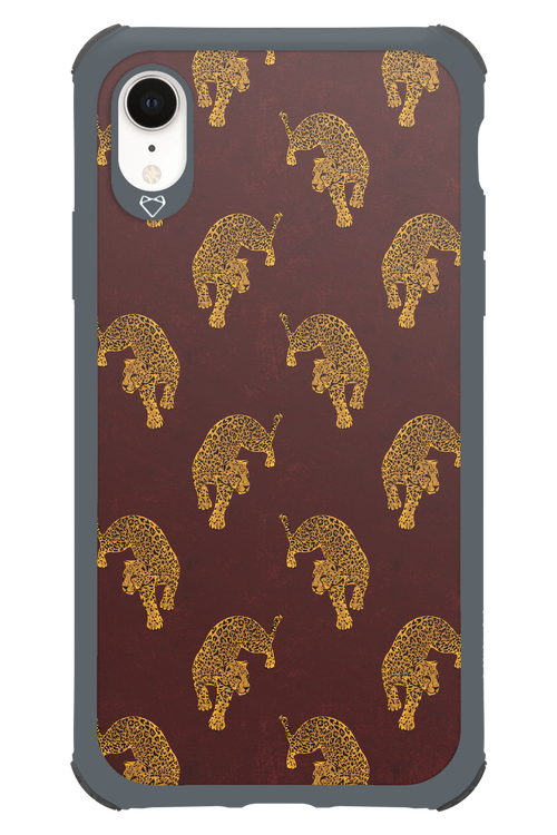 Burgundy Leopard Pattern - Apple iPhone XR