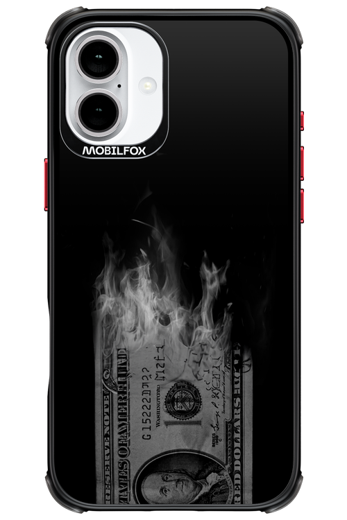 Money Burn B&W 2.0 - Apple iPhone 16 Plus