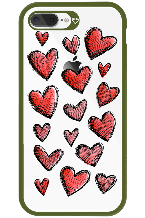 Red Love Transparent 2.0 - Apple iPhone 8 Plus