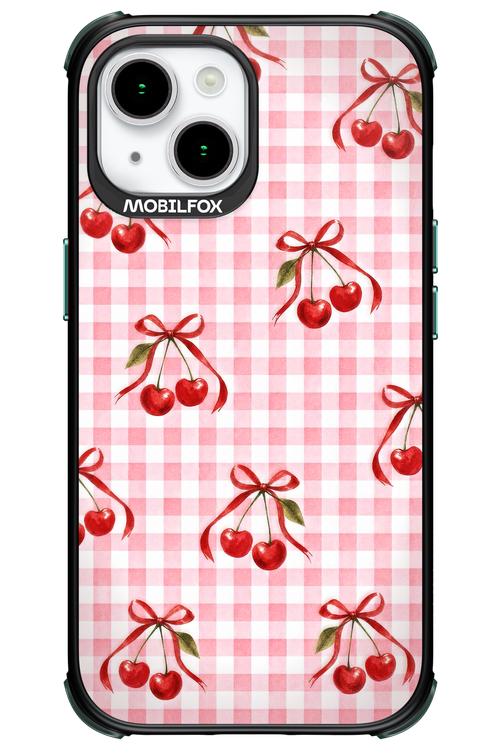 Pink Cherry Checked 2.0 - Apple iPhone 15