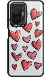 Red Love Transparent - Xiaomi Mi 11T