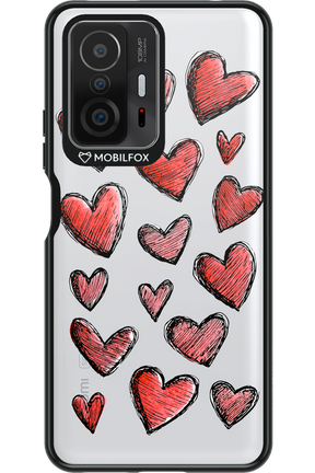Red Love Transparent - Xiaomi Mi 11T