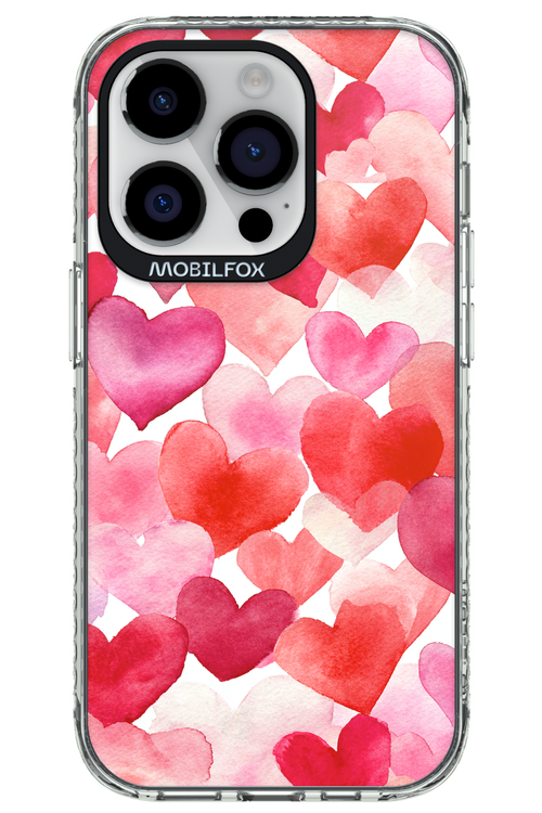 Water Painted Heart - Apple iPhone 14 Pro