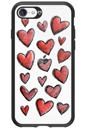 Red Love Transparent - Apple iPhone SE 2022