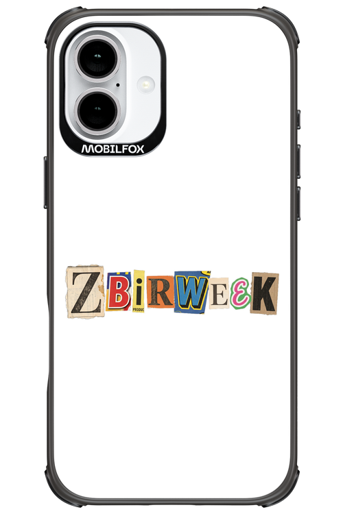 Zbirweek (white) 2.0 - Apple iPhone 16 Plus
