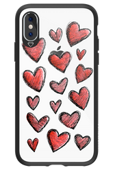 Red Love Transparent - Apple iPhone X