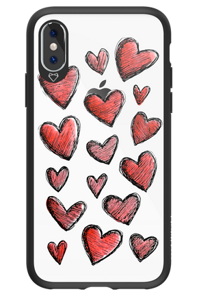 Red Love Transparent - Apple iPhone X