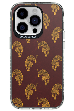 Burgundy Leopard Pattern - Apple iPhone 14 Pro