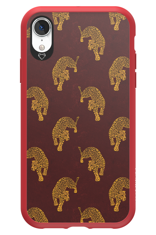 Burgundy Leopard Pattern - Apple iPhone XR