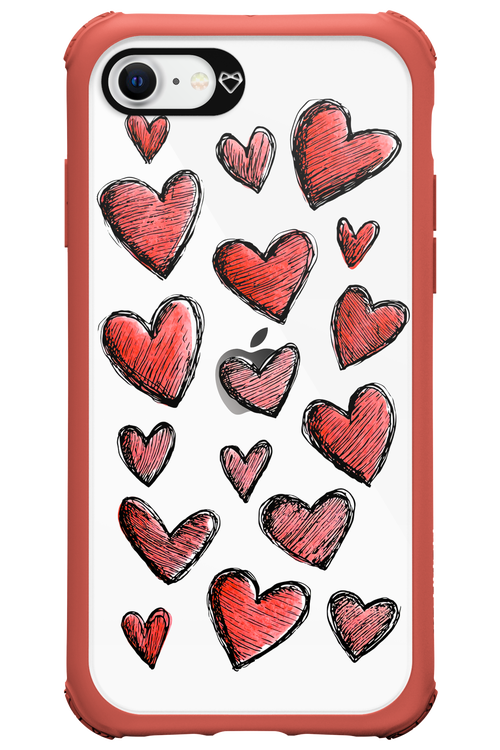 Red Love Transparent 2.0 - Apple iPhone SE 2020