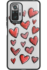 Red Love Transparent - Xiaomi Redmi Note 10S
