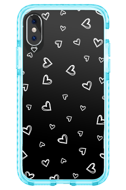 Monochrome Hearts 2.0 - Apple iPhone XS