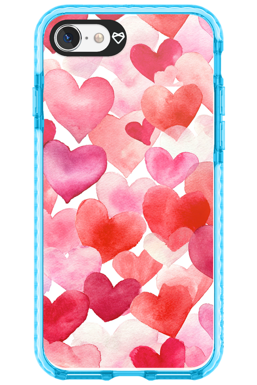 Water Painted Heart - Apple iPhone SE 2022