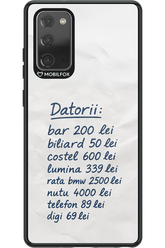 The List - Samsung Galaxy Note 20