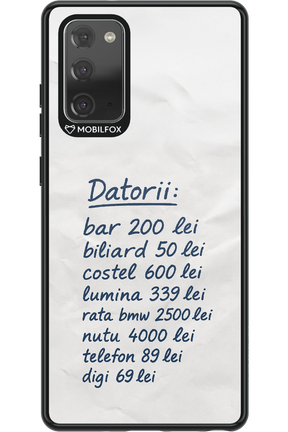 The List - Samsung Galaxy Note 20