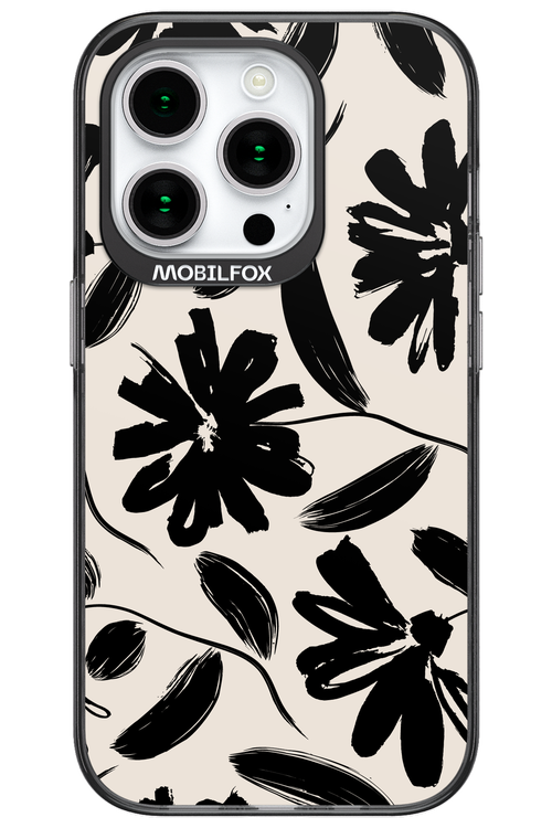 Monochrome Flowerss - Apple iPhone 15 Pro