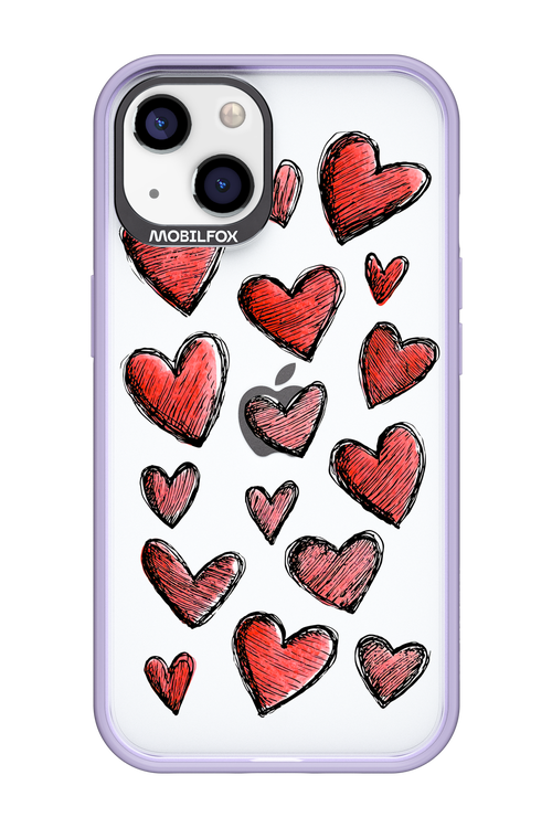 Red Love Transparent - Apple iPhone 13