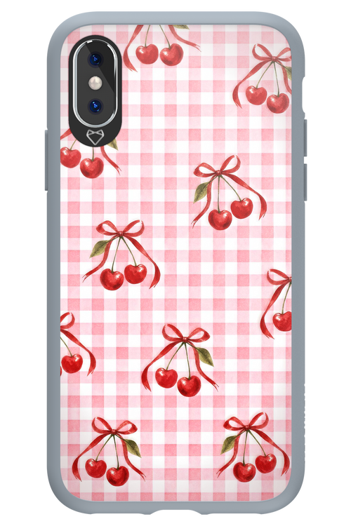 Pink Cherry Checked 2.0 - Apple iPhone X