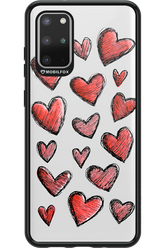 Red Love Transparent - Samsung Galaxy S20+