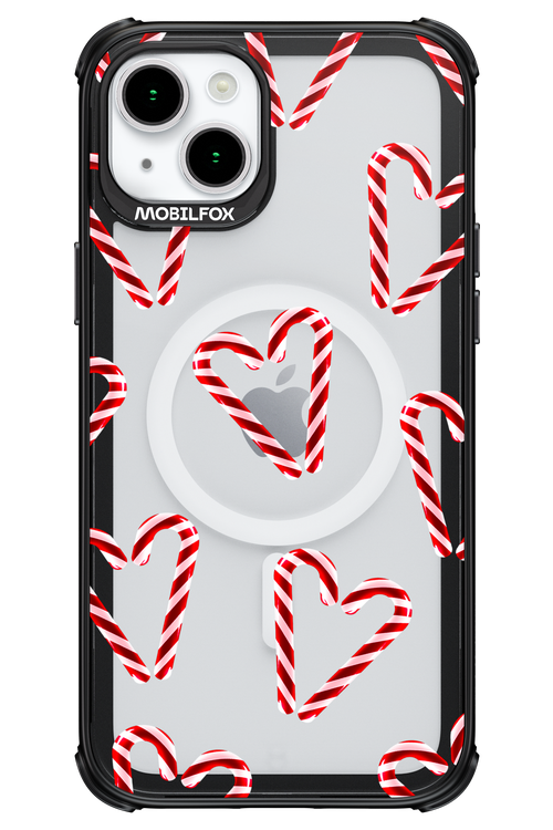 Candy Cane Hearts - Apple iPhone 15 Plus