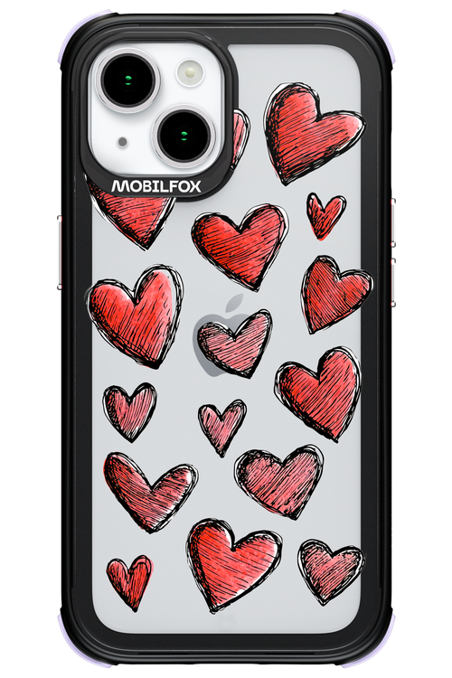 Red Love Transparent 2.0 - Apple iPhone 15