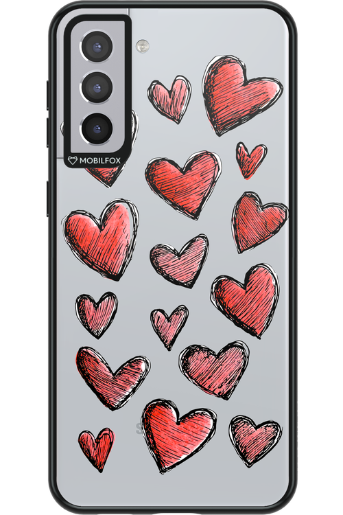 Red Love Transparent 2.0 - Samsung Galaxy S21+