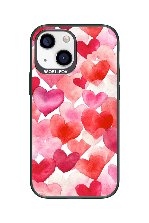 Water Painted Heart - Apple iPhone 13 Mini