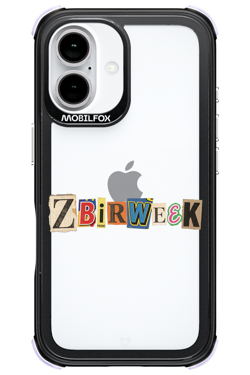 Zbirweek (transparent) 2.0 - Apple iPhone 16