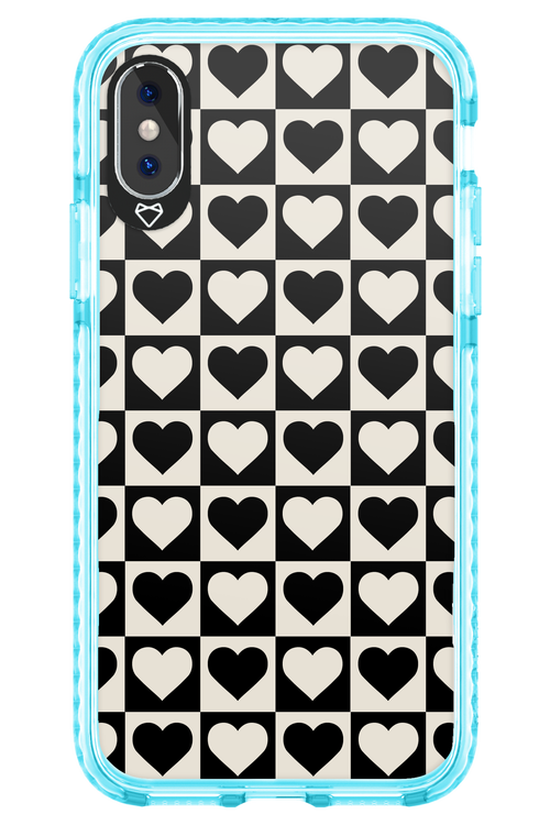 Checkered Heart - Apple iPhone XS