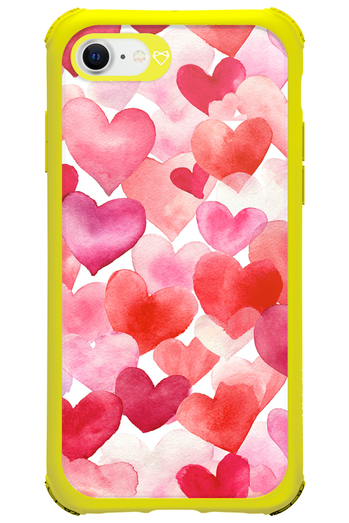 Water Painted Heart - Apple iPhone SE 2022
