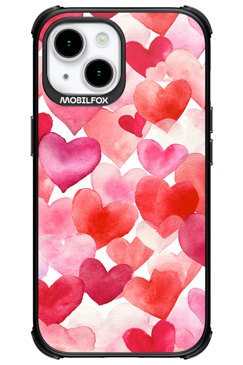 Water Painted Heart 2.0 - Apple iPhone 15