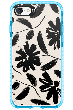 Monochrome Flowerss - Apple iPhone 8