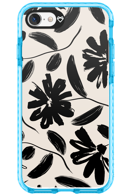 Monochrome Flowerss - Apple iPhone 8