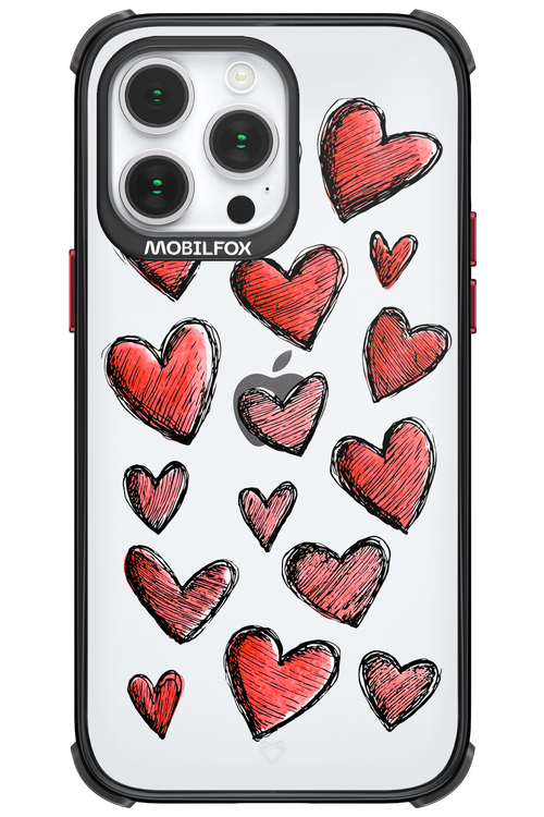 Red Love Transparent - Apple iPhone 14 Pro Max