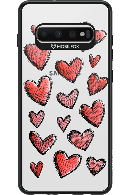 Red Love Transparent 2.0 - Samsung Galaxy S10+