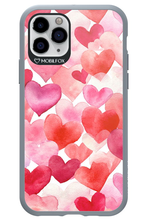 Water Painted Heart - Apple iPhone 11 Pro