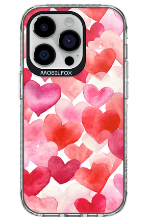 Water Painted Heart - Apple iPhone 14 Pro