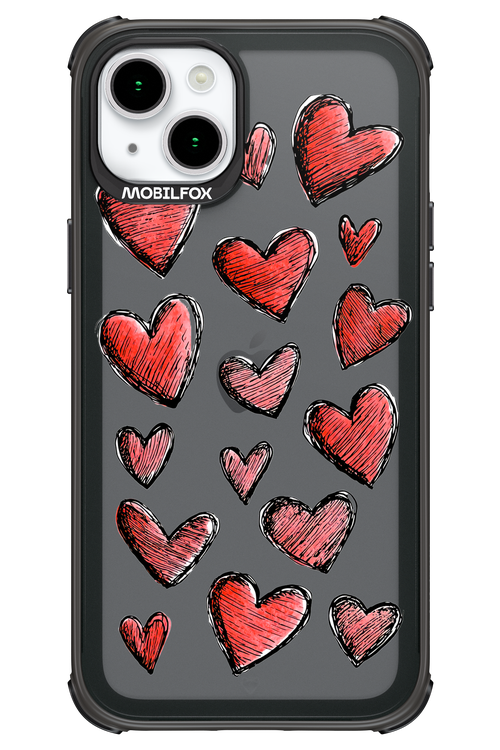 Red Love Transparent - Apple iPhone 15 Plus